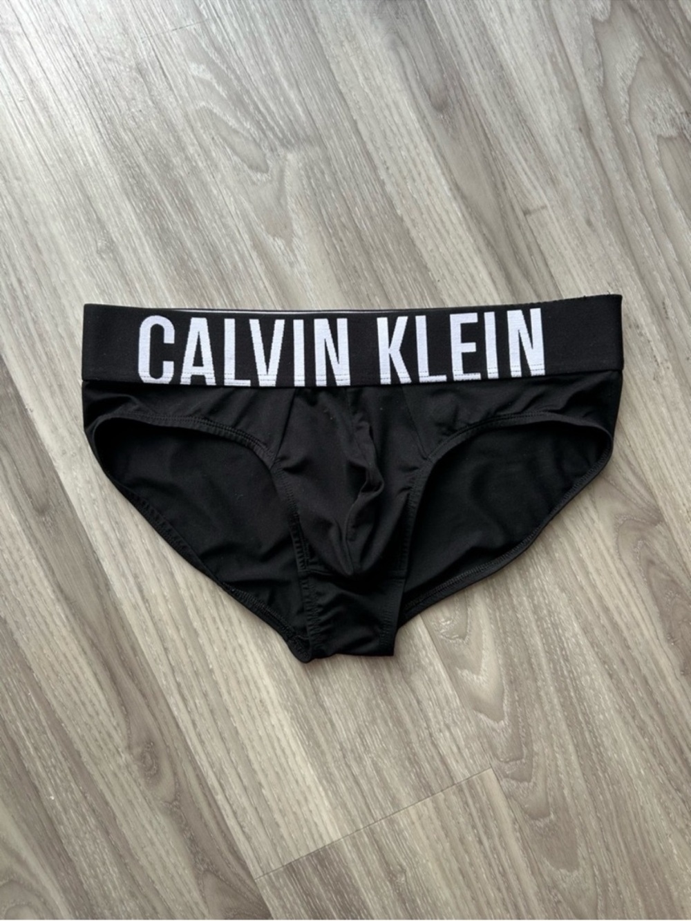 Calvin Klein | Intense Power Micro Hip Brief in Black with White Lettering (Smal